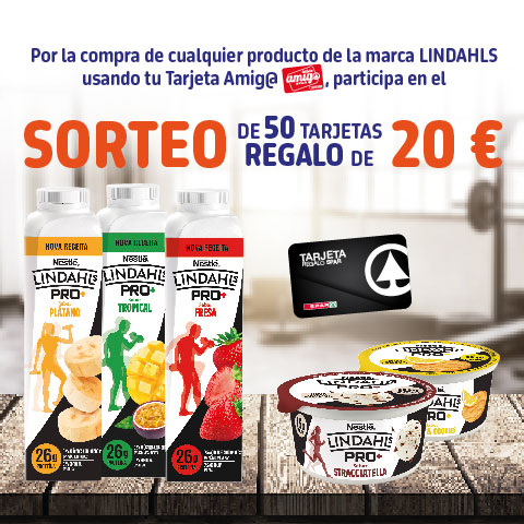 sorteo de 50 tarjetas regalo de 20 € con Lindahls